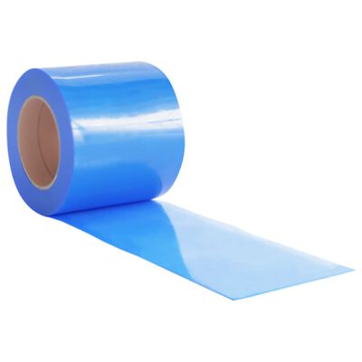 vidaXL Perdea pentru ușă, albastru, 200 mmx1,6 mm 25 m, PVC