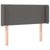 vidaXL Tăblie de pat cu aripioare gri 103x16x78/88 cm piele ecologică