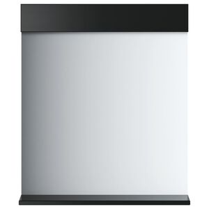 vidaXL Oglindă de baie cu raft &bdquo;BERG&rdquo; negru, 60x12x70 cm, lemn masiv