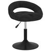 vidaXL Scaun de bucătărie pivotant, negru, catifea