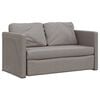 vidaXL Canapea extensibilă 2 &icirc;n 1, gri taupe, 112x174x55 cm, textil