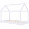 vidaXL Cadru pat de copii, alb, 80x160 cm, lemn masiv de pin