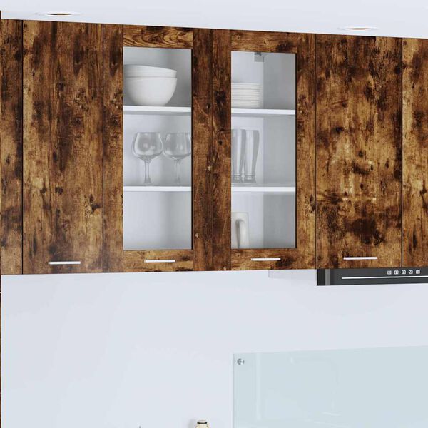 vidaXL Dulap suspendat Stejar fumuriu 80 x 31 x 80 cm Lemn compozit