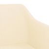 vidaXL Scaun de bucătărie pivotant, crem, material textil