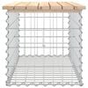 vidaXL Bancă de grădină, design gabion, 83x44x42 cm, lemn masiv de pin