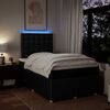 vidaXL Pat box spring cu saltea, negru, 120x200 cm, textil