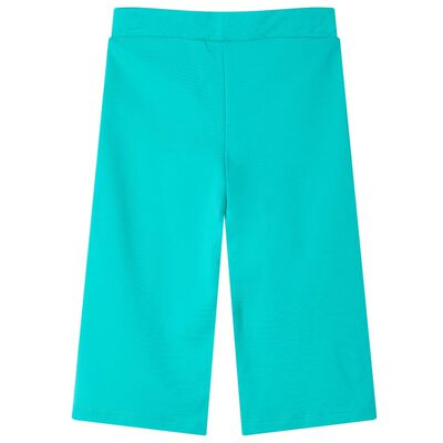 Pantaloni pentru copii cu picioare largi, verde mentă, 92