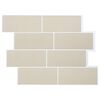 vidaXL Placă de metrou 10 pcs Bej 29 x 21 cm Poliuretan și PET