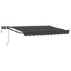vidaXL Marchiză retractabilă manuală cu led-uri Antracit 3 x 2,5 m