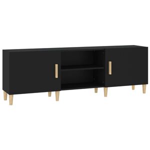 vidaXL Comodă TV, negru, 150x30x50 cm, lemn compozit