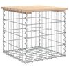 vidaXL Bancă de grădină, design gabion, 43x44x42 cm, lemn masiv de pin