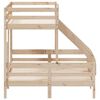 vidaXL Pat supraetajat, 90x200/140x200 cm, lemn masiv de pin