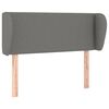 vidaXL Tăblie de pat cu aripioare gri &icirc;nchis 93x23x78/88 cm textil
