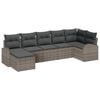 vidaXL Set de canapele pentru grădină 7 pcs Gri Rattan poli
