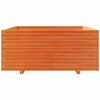 vidaXL Jardinieră grădină maro ceruit, 110x110x49,5 cm, lemn masiv pin