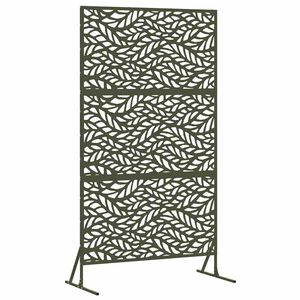 vidaXL Ecran de intimitate 100 x 50 x 180 cm Oțel Verde măsliniu