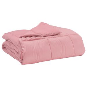 vidaXL Duvet complet pe tot parcursul anului Patos Roz 140 x 200 cm