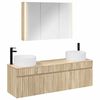 vidaXL Set dulap baie 4 buc. Stejar Sonoma Lemn prelucrat