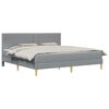 vidaXL Cadru de pat 200 x 200 cm Gri deschis