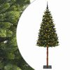 vidaXL Brad de Crăciun artificial cu globuri 180 cm 300 LED-uri
