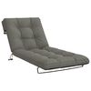 vidaXL Perna pentru Șezlong VIANEN 100% Polyester Gri 200 x 80 x 8 cm