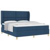 vidaXL Pat cu arcuri cu pernă Manual albastru 200 x 180 cm țesătură