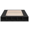 vidaXL Cadru de pat, negru, 120x190 cm, lemn prelucrat