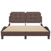 vidaXL Cadru de pat cu LED fără saltea, Zadar, maro, 120x200 cm