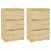vidaXL Noptiere, 2 buc., 40x29,5x64 cm, lemn masiv de pin
