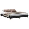 vidaXL Cadru de pat Stejar Negru 203 x 203 x 25 cm Lemn prelucrat