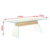 vidaXL Masă de cafea Transparent 110 x 55 x 40 cm Sticlă