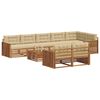 vidaXL Set de canapele de exterior cu pernă 9 pcs Natural și Bej
