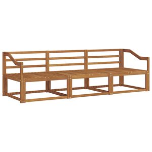 vidaXL Set de canapele de exterior 3 pcs natural Lemn Solid de Acacia