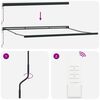 vidaXL Copertină retractabilă antracit/alb, 4,5x3 m, textil/aluminiu