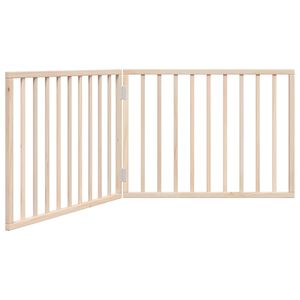 vidaXL Poartă de acces pentru c&acirc;ini pliabilă, 2 panouri, 160 cm, lemn de plop