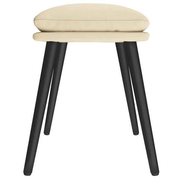 vidaXL Taburet, crem, 45x29,5x35 cm, material textil