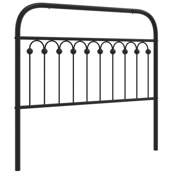 vidaXL Tăblie de pat de schimb metalică, negru, 107 cm