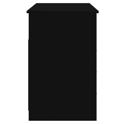 vidaXL Birou cu sertare, negru, 102x50x76 cm, lemn prelucrat