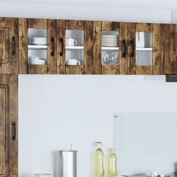 vidaXL Dulap de bucătărie 2 pcs Stejar fumuriu 60 x 31 x 40 cm