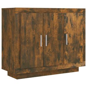 vidaXL Dulap, stejar afumat, 92x35x75 cm, lemn compozit