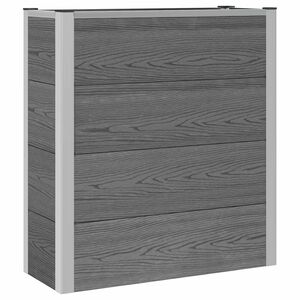 vidaXL Strat &icirc;nălțat de grădină Gri 75 x 30 x 82 cm WPC și Aluminiu
