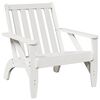 vidaXL Scaun Adirondack de grădină alb 75x77x77 cm lemn masiv de pin