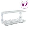 vidaXL Hrănitoare păsări pentru fereastră 2 buc. 30x12x15 cm acril