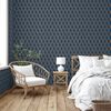 DUTCH WALLCOVERINGS Tapet &bdquo;Geometric&rdquo;, albastru și auriu