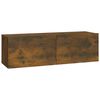 vidaXL Comode TV, 2 buc., stejar fumuriu, 100x30x30 cm, lemn prelucrat