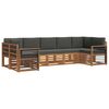 vidaXL Set de canapele de exterior 7 buc. Natural și Antracit