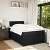 vidaXL Pat box spring cu saltea, negru, 120x200 cm, catifea