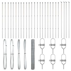 vidaXL St&acirc;lp de gard. Argintiu