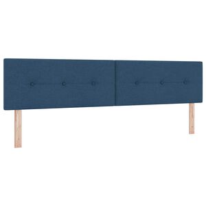 vidaXL Tăblie cap cu headboard albastru 200 cm Piele artificială