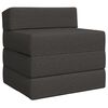 vidaXL Canapea Pat Pliabilă Gri &icirc;nchis 200 x 70 x 10 cm Țesătură